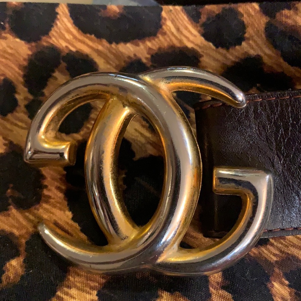 Iconic Gucci Brown Leather Interlocking Gg Belt V… - image 2